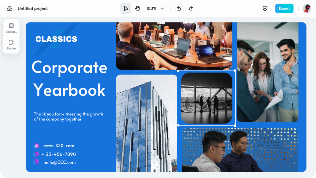 Create a corporate yearbook with dispatch